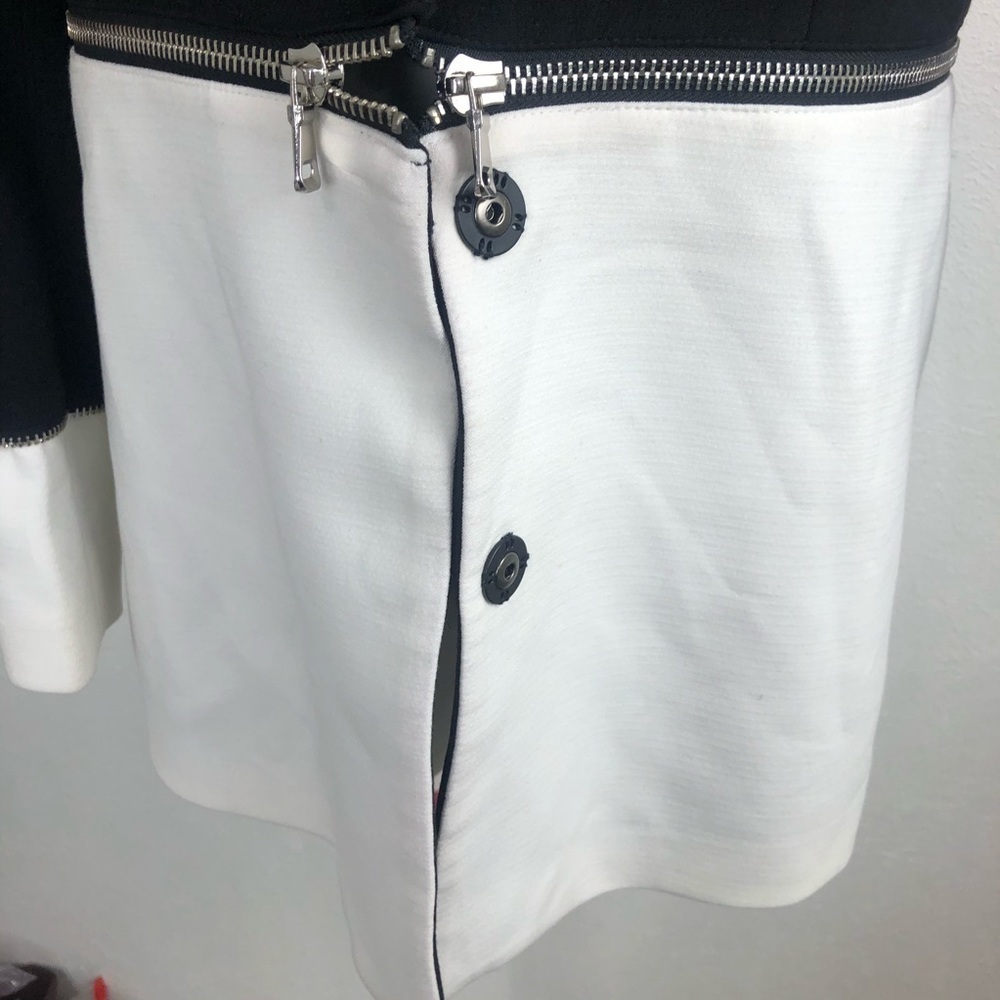 Luii Zippered Linen Black and Cream Two Length Jacket Size Small - Picture 4 of 11